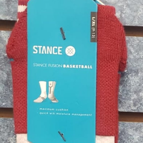 Stance Drop Zone FL Red Socks Size Large/XL 9-13
